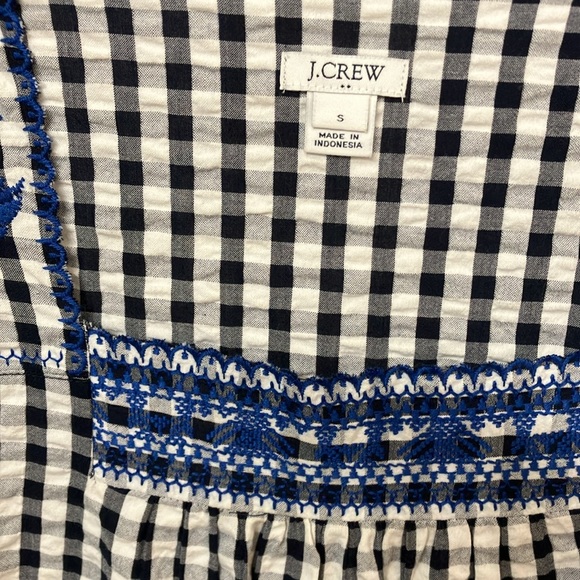 Two Gingham Embroidered Jcrew Tops - Picture 8 of 16